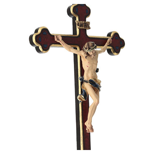 Crucifijo coloreado Leonardo cruz oro barroca 8