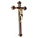 Crucifijo coloreado Leonardo cruz oro barroca s7