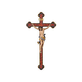 Crucifixo corado Leonardo cruz ouro barroca