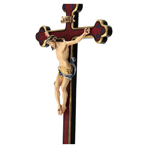 Crucifixo corado Leonardo cruz ouro barroca 6
