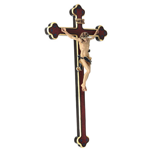Crucifixo corado Leonardo cruz ouro barroca 7