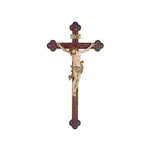 Kruzifix Mod. Leonardo Barock Stil Grödnertal Holz antikisiert 1