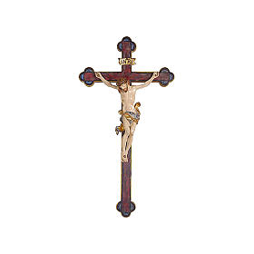 Crucifix Léonard or massif croix baroque or
