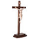 Leonardo crucifix in natural wood with cross and base s4