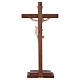 Leonardo crucifix in natural wood with cross and base s5
