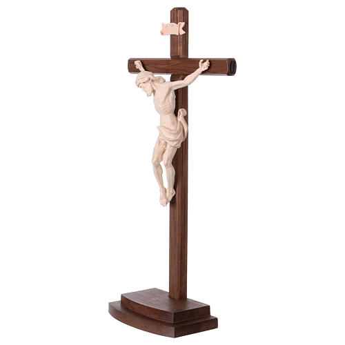 Leonardo crucifix in natural wood with cross and base 3