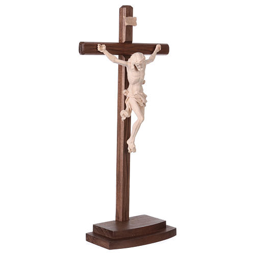 Leonardo crucifix in natural wood with cross and base 4