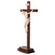 Leonardo crucifix in natural wood with cross and base s3