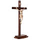 Crucifijo Leonardo cruz con base cera hilo oro s5