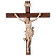 Crucifijo Leonardo cruz con base cera hilo oro s6