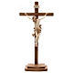Crucifijo Leonardo cruz con base bruñido 3 colores s1
