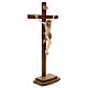 Crucifixo Leonardo cruz com base brunido 3 tons s4