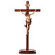 Crucifijo coloreado Leonardo cruz con base s1