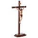 Crucifijo coloreado Leonardo cruz con base s5