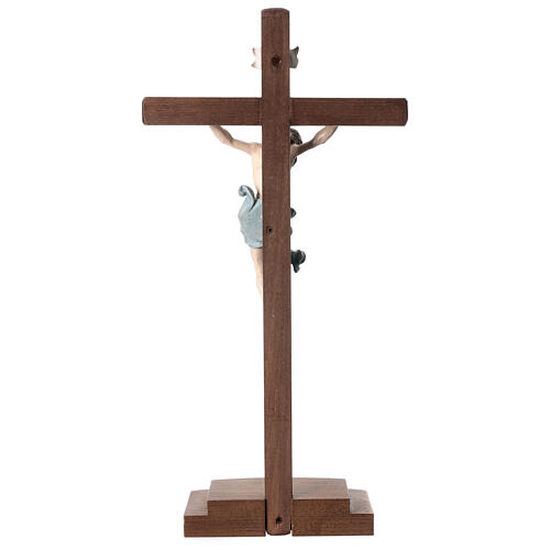 Kruzifix Mod. Siena bemalten Grödnertal Holz mit Basis antikisiert 5