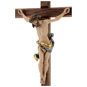 Leonardo crucifix in antique pure gold with base