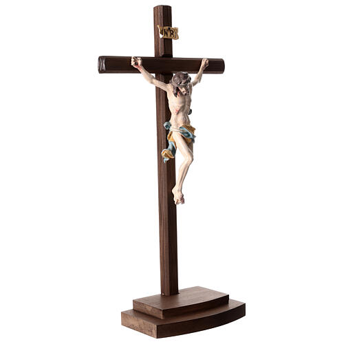 Leonardo crucifix in antique pure gold with base 4