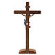 Crucifix Léonard or massif vieilli croix avec base s5