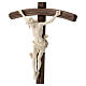 Crucifix Léonard croix courbée avec base cire fil or s2