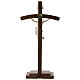 Crucifix Léonard croix courbée avec base cire fil or s6