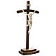 Leonardo crucifix with curved cross and base in wax and gold thread s5