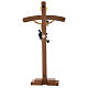 Crucifix coloré Léonard croix courbée avec base s5