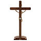 Crucifijo Cristo Siena madera natural cruz con base s4