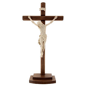 Crucifix Christ Sienne bois naturel croix avec base