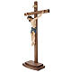Kruzifix Mod. Siena rechten Kreuz bemalten Grödnertal Holz mit Basis s3