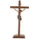 Crucifixo corado Cristo Siena cruz com base s5