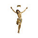Jesus Christ's body statue dressed in a pure gold mantle with antique effect 60 cm s1