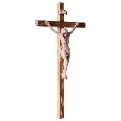 Crucifix in natural wood with Jesus Christ statue Siena model 4