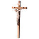 Crucifix in natural wood with Jesus Christ statue Siena model s3