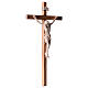 Crucifix in natural wood with Jesus Christ statue Siena model s4