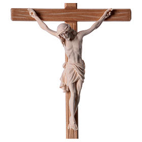 Crucifix in natural wood with Jesus Christ statue Siena model