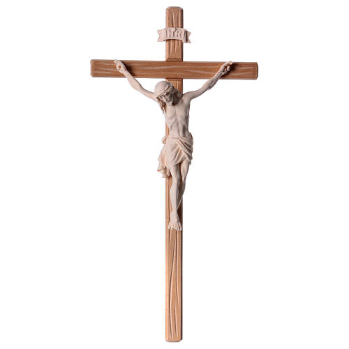 Crucifix in natural wood with Jesus Christ statue Siena model 1