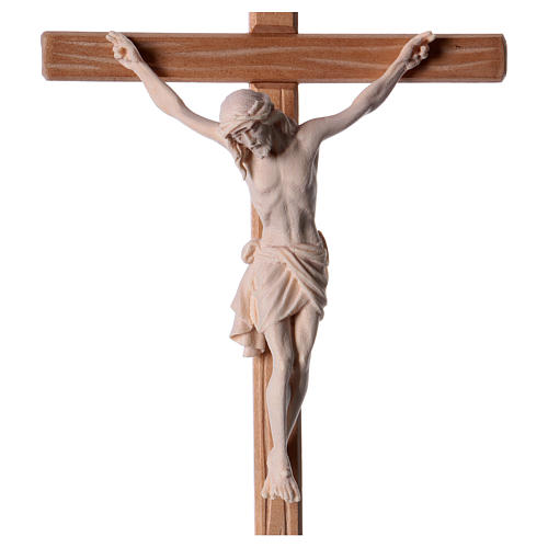 Crucifix in natural wood with Jesus Christ statue Siena model 2