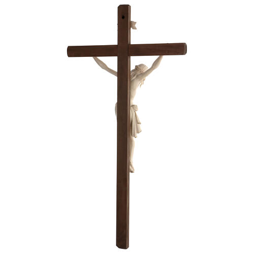 Crucifix with straight cross with Jesus Christ statue Siena model in wax and golden thread 7