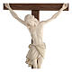 Crucifix with straight cross with Jesus Christ statue Siena model in wax and golden thread s2