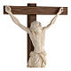 Crucifix croix droite Christ Sienne cire fil or s6