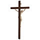 Crucifix croix droite Christ Sienne cire fil or s7