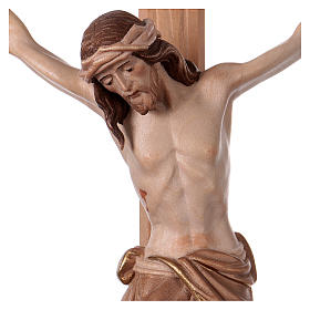 Crucifijo bruñido 3 colores Cristo Siena cruz recta