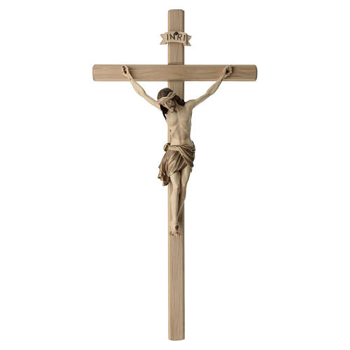 Crucifijo bruñido 3 colores Cristo Siena cruz recta 1