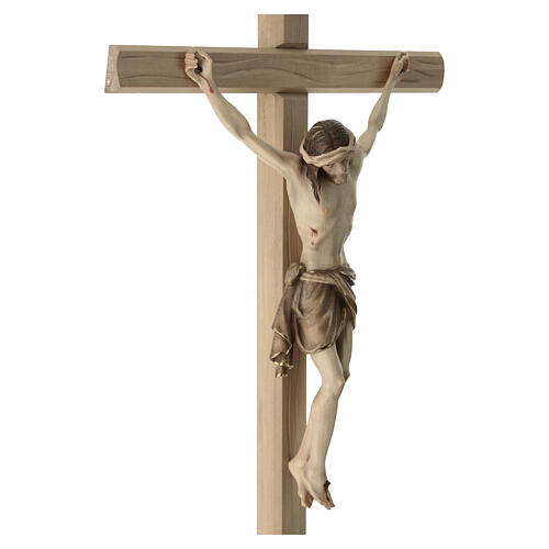 Crucifijo bruñido 3 colores Cristo Siena cruz recta 7