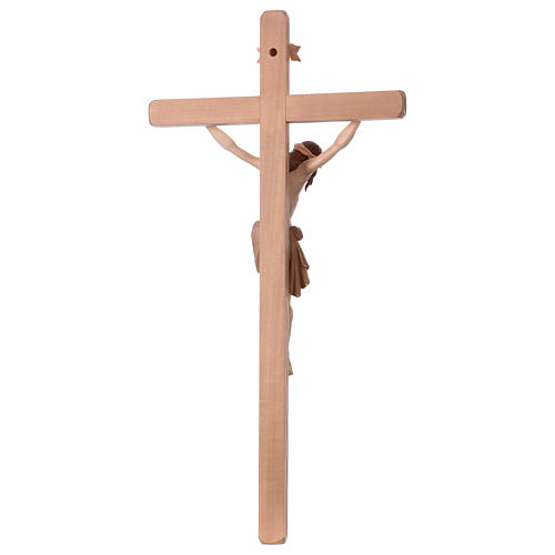 Crucifix bruni 3 tons Christ Sienne croix droite 6