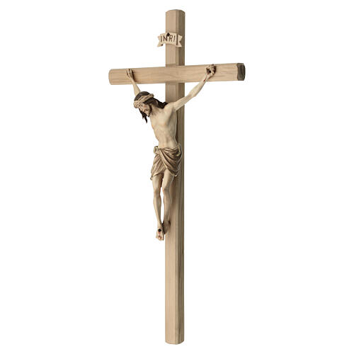 Crucifix bruni 3 tons Christ Sienne croix droite 4