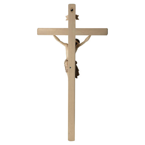 Crucifix bruni 3 tons Christ Sienne croix droite 9