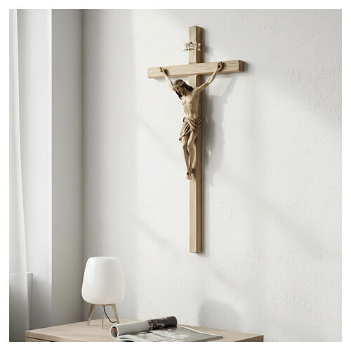 Crucifixo brunido 3 tons Cristo Siena cruz recta 2