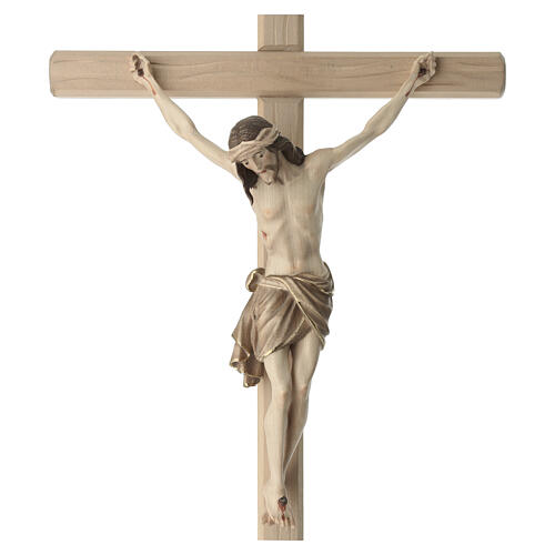 Crucifixo brunido 3 tons Cristo Siena cruz recta 3