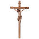 Crucifixo brunido 3 tons Cristo Siena cruz recta s1